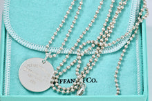 Load image into Gallery viewer, Return To Tiffany &amp; Co. Silver Round Pendant Beaded Chain Necklace
