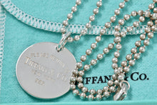 Load image into Gallery viewer, Return To Tiffany &amp; Co. Silver Round Pendant Beaded Chain Necklace
