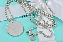 Load image into Gallery viewer, Return To Tiffany &amp; Co. Silver Round Pendant Beaded Chain Necklace
