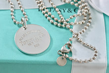 Load image into Gallery viewer, Return To Tiffany &amp; Co. Silver Round Pendant Beaded Chain Necklace
