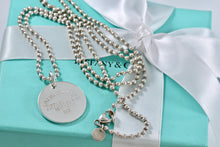 Load image into Gallery viewer, Return To Tiffany &amp; Co. Silver Round Pendant Beaded Chain Necklace
