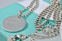 Load image into Gallery viewer, Return To Tiffany &amp; Co. Silver Round Pendant Beaded Chain Necklace
