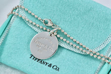 Load image into Gallery viewer, Return To Tiffany &amp; Co. Silver Round Pendant Beaded Chain Necklace
