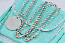 Load image into Gallery viewer, Return To Tiffany &amp; Co. Silver Round Pendant Beaded Chain Necklace
