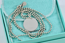 Load image into Gallery viewer, Return To Tiffany &amp; Co. Silver Round Pendant Beaded Chain Necklace
