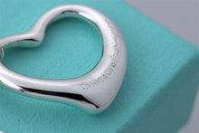 Load image into Gallery viewer, Tiffany &amp; Co. Elsa Peretti Large Open Heart 27mm Pendant Link Necklace

