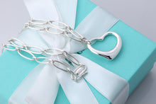 Load image into Gallery viewer, Tiffany &amp; Co. Elsa Peretti Large Open Heart 27mm Pendant Link Necklace
