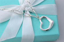Load image into Gallery viewer, Tiffany &amp; Co. Elsa Peretti Large Open Heart 27mm Pendant Link Necklace
