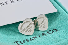 Load image into Gallery viewer, Return To Tiffany &amp; Co. Silver Heart Stud Earrings Medium 1/2&quot;

