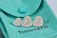 Load image into Gallery viewer, Return To Tiffany &amp; Co. Silver Heart Stud Earrings Medium 1/2&quot;
