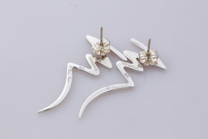 Tiffany & Co. Paloma Picasso Silver Scribble Zig Zag Earrings