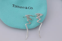 Load image into Gallery viewer, Tiffany &amp; Co. Paloma Picasso Silver Scribble Zig Zag Earrings
