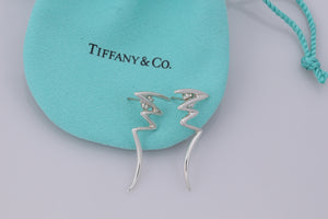 Tiffany & Co. Paloma Picasso Silver Scribble Zig Zag Earrings