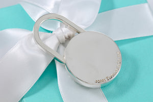 Tiffany & Co. Silver Golf Ball Padlock Key Ring Keychain