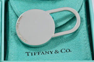 Tiffany & Co. Silver Golf Ball Padlock Key Ring Keychain