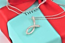 Load image into Gallery viewer, Tiffany &amp; Co. Elsa Peretti Silver Alphabet Letter &quot;J&quot;  Pendant Necklace
