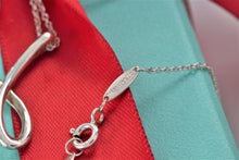 Load image into Gallery viewer, Tiffany &amp; Co. Elsa Peretti Silver Alphabet Letter &quot;J&quot;  Pendant Necklace
