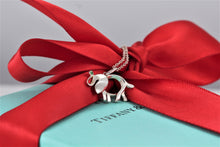 Load image into Gallery viewer, Tiffany &amp; Co. Nature Silver &quot;Save The Wildlife&quot; Tsvorite Stone Elephant Charm Necklace
