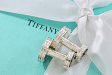 Load image into Gallery viewer, Tiffany &amp; Co. Paloma Picasso Mens Silver Carbon Fiber Round Cufflinks
