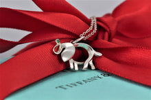 Load image into Gallery viewer, Tiffany &amp; Co. Nature Silver &quot;Save The Wildlife&quot; Tsvorite Stone Elephant Charm Necklace
