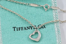 Load image into Gallery viewer, Tiffany &amp; Co. Elsa Peretti Silver Small Open Heart Chain Bracelet
