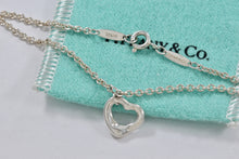 Load image into Gallery viewer, Tiffany &amp; Co. Elsa Peretti Silver Small Open Heart Chain Bracelet
