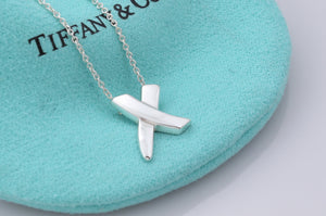 Tiffany & Co. Paloma Picasso Silver "X" Kisses Necklace