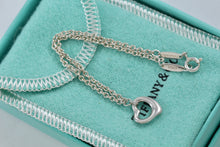 Load image into Gallery viewer, Tiffany &amp; Co. Elsa Peretti Silver Small Open Heart Chain Bracelet
