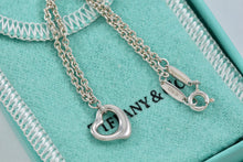 Load image into Gallery viewer, Tiffany &amp; Co. Elsa Peretti Silver Small Open Heart Chain Bracelet
