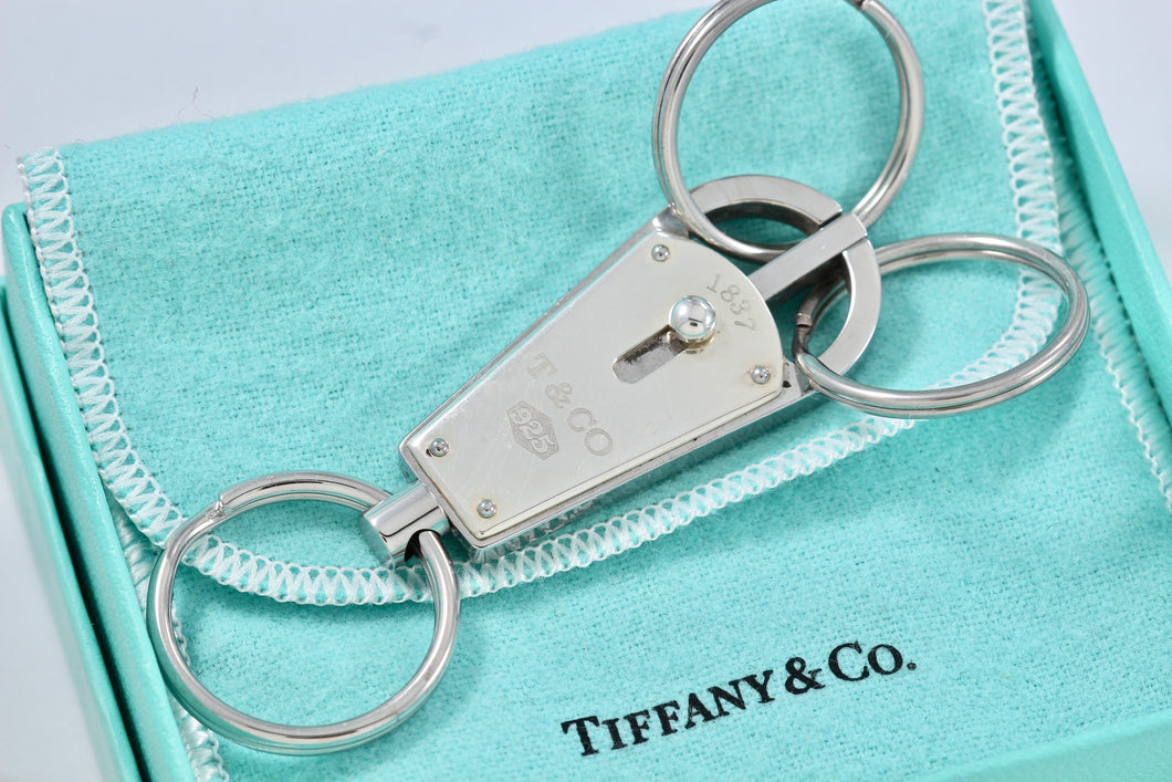 Tiffany & Co. 1837 Silver Valet Key Ring Keychain