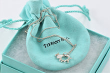 Load image into Gallery viewer, Tiffany &amp; Co. Nature Silver &quot;Save The Wildlife&quot; Tsvorite Stone Elephant Charm Necklace
