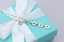 Load image into Gallery viewer, Tiffany &amp; Co. 1837 Silver Triple Circle Drop Dangle Pendants 16&quot; Necklace

