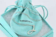 Load image into Gallery viewer, Tiffany &amp; Co. Elsa Peretti Silver Alphabet Letter &quot;J&quot;  Pendant Necklace
