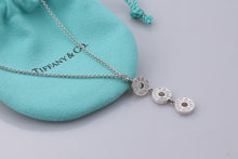 Load image into Gallery viewer, Tiffany &amp; Co. 1837 Silver Triple Circle Drop Dangle Pendants 16&quot; Necklace
