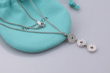 Load image into Gallery viewer, Tiffany &amp; Co. 1837 Silver Triple Circle Drop Dangle Pendants 16&quot; Necklace
