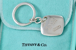 Tiffany & Co. 1837 Square Cushion Key Ring Keychain