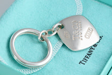 Load image into Gallery viewer, Tiffany &amp; Co. 1837 Square Cushion Key Ring Keychain

