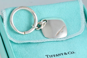 Tiffany & Co. 1837 Square Cushion Key Ring Keychain