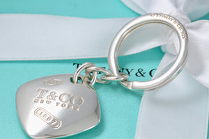 Tiffany & Co. 1837 Square Cushion Key Ring Keychain
