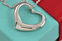 Load image into Gallery viewer, Tiffany &amp; Co. Elsa Peretti Silver Vintage Large 27mm Open Heart Pendant 18&quot; Necklace
