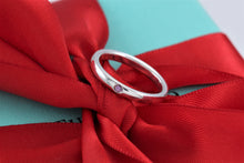Load image into Gallery viewer, Tiffany &amp; Co. Elsa Peretti Silver Pink Sapphire Stacking Band Ring
