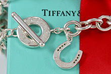 Load image into Gallery viewer, Tiffany &amp; Co. Silver Lucky Horseshoe Charm Pendant Toggle Heavy Link 16&quot; Necklace
