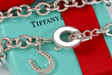 Load image into Gallery viewer, Tiffany &amp; Co. Silver Lucky Horseshoe Charm Pendant Toggle Heavy Link 16&quot; Necklace
