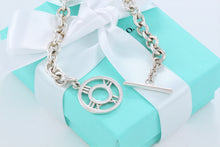 Load image into Gallery viewer, Tiffany &amp; Co. Silver Atlas Round Medallion Toggle Bracelet
