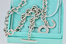 Load image into Gallery viewer, Tiffany &amp; Co. Silver Lucky Horseshoe Charm Pendant Toggle Heavy Link 16&quot; Necklace
