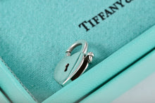 Load image into Gallery viewer, Tiffany &amp; Co. Silver Keyhole Heart Mini Key Lever Padlock Pendant
