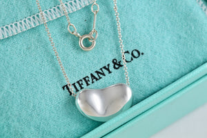 Tiffany & Co. Elsa Peretti Silver Large Bean 18mm Pendant Necklace