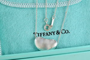 Tiffany & Co. Elsa Peretti Silver Large Bean 18mm Pendant Necklace