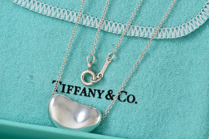 Tiffany & Co. Elsa Peretti Silver Large Bean 18mm Pendant Necklace