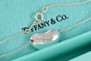 Tiffany & Co. Elsa Peretti Silver Large Bean 18mm Pendant Necklace